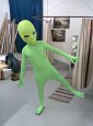 Alien costume and UFO  